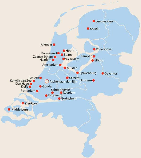netherland map with routes Netherland mapwith sailing routes